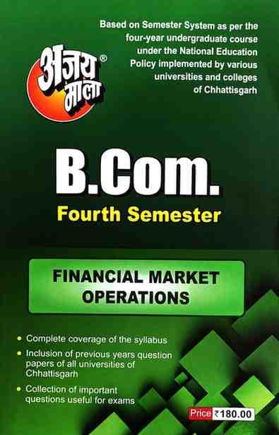 FinancialMarketoperationB.Com4thSem